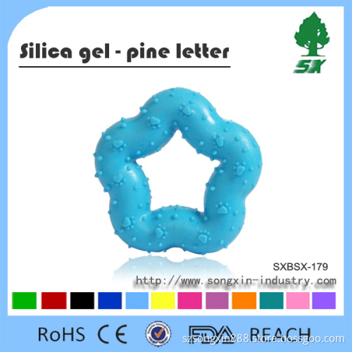 Silicone BPA Free Five-pointed Star Dog Chew Toy